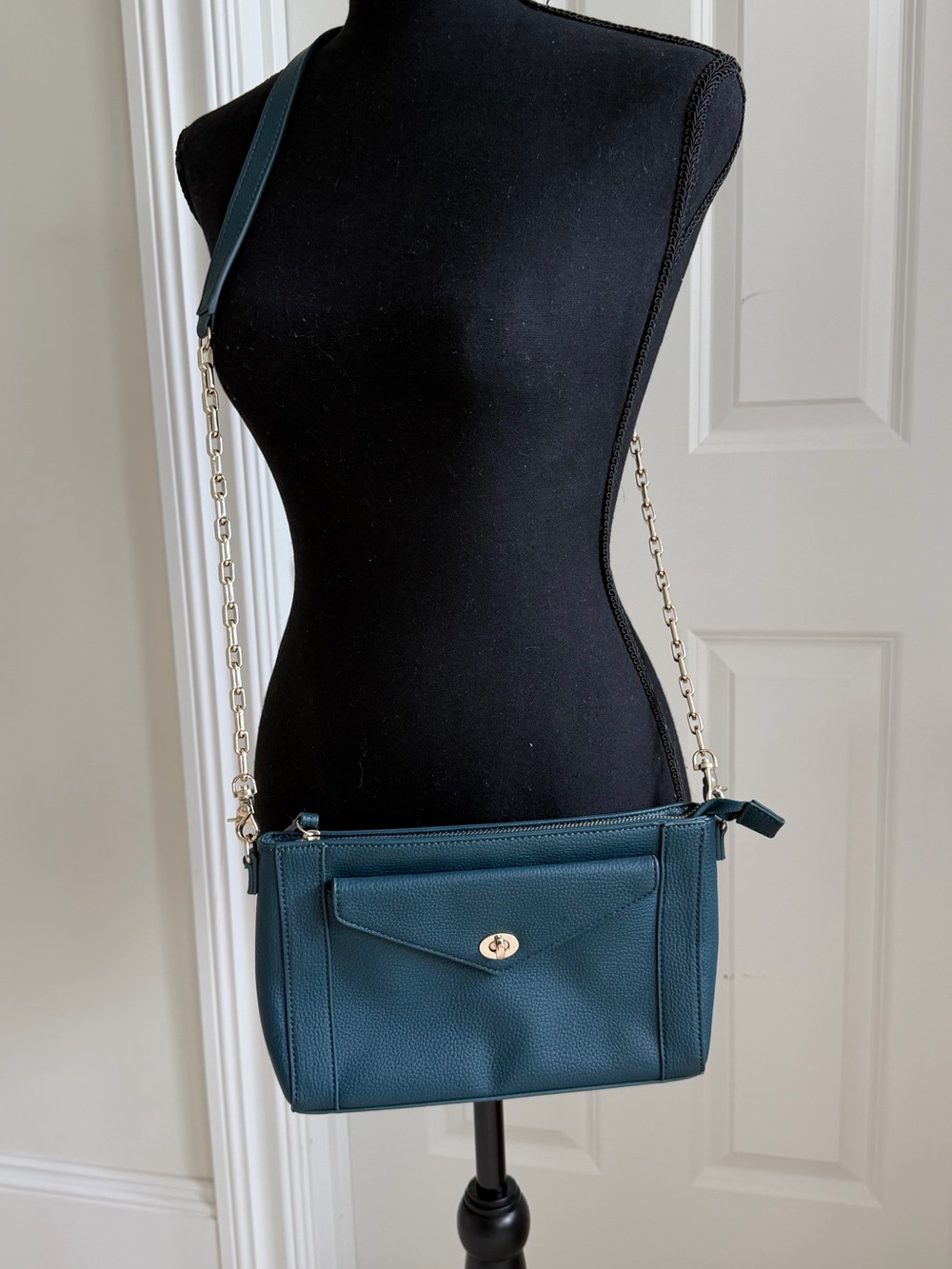Banana Republic Teal Envelope Shoulder Bag